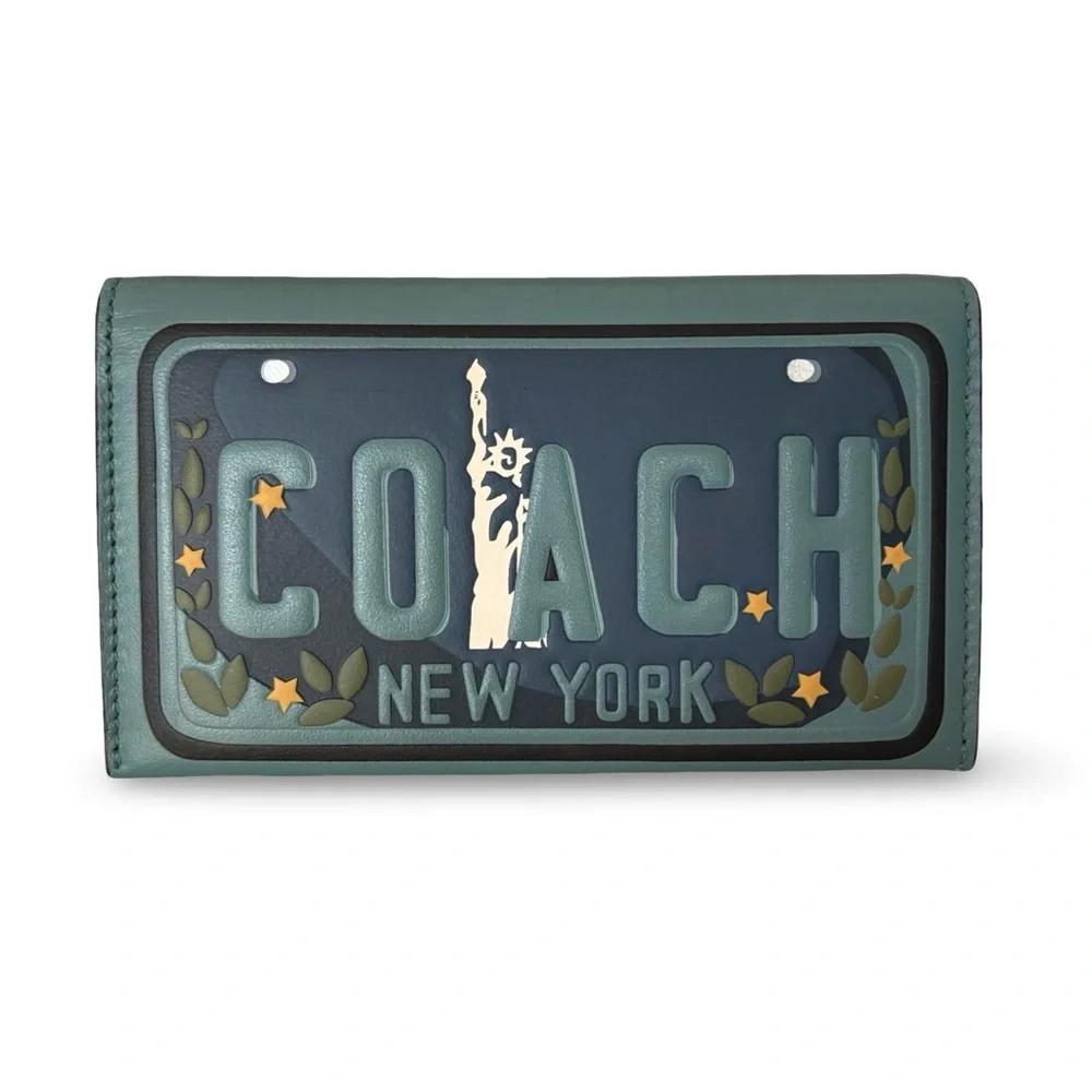 NWT Rare Coach NYC Ltd Ed License Plate Wallet Puffy Phone Case Clutch | F26088 - Picture 5 of 16